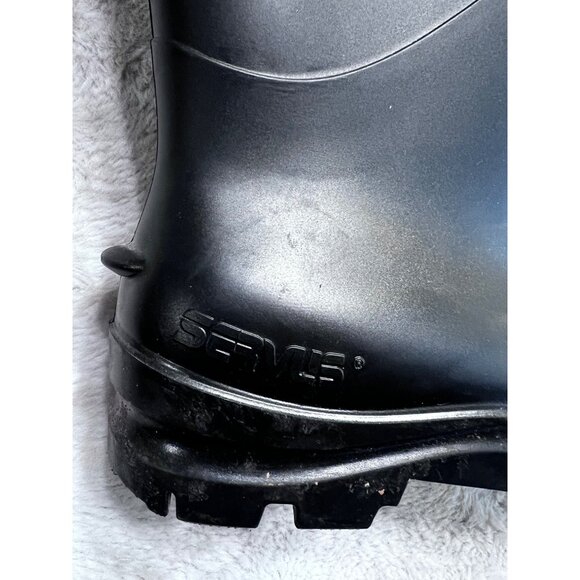 Servus Black Rubber Mens Work Boots Size 12 - Picture 2 of 7